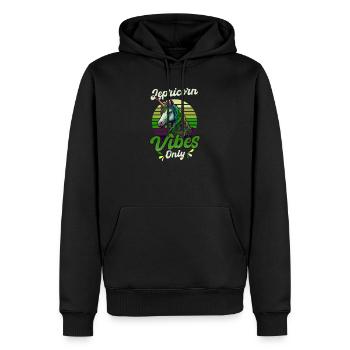 Licorne irlandaise St Patricks Lepricorn Vibes seulement - Sweat à capuche Premium bio Homme - noir - Devant - Nico (187cm)