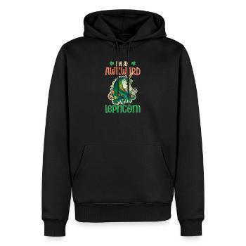 Irisches Einhorn St. Patricks Unbeholfenes Lepricorn - Männer Premium Bio Hoodie - Schwarz - Vorne - Nico (187cm)