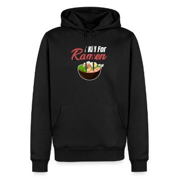 Je tue pour Ramen Hot Bowl Asiatique Japonais Amant - Sweat à capuche Premium bio Homme - noir - Devant - Nico (187cm)