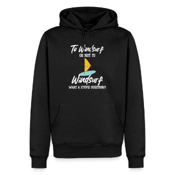 Windsurfen Oder Nicht Windsurfen Brettsegeln - Männer Premium Bio Hoodie - Schwarz - Vorne - Nico (187cm)