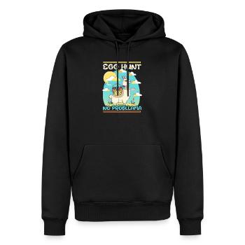 Christliche Ostereiersuche Lama - Männer Premium Bio Hoodie - Schwarz - Vorne - Nico (187cm)