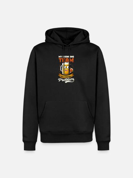 Fußballliebhaber Mein Team Fußballproblem - Männer Premium Bio Hoodie - Schwarz