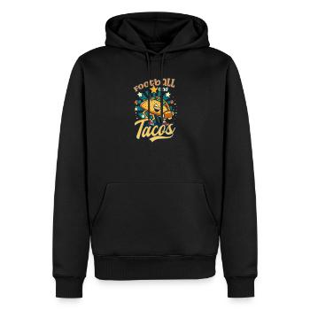 Amateur de football Football Et Tacos - Sweat à capuche Premium bio Homme - noir - Devant - Nico (187cm)