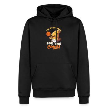 Basketball-Ostern hier für Küken - Männer Premium Bio Hoodie - Schwarz - Vorne - Nico (187cm)