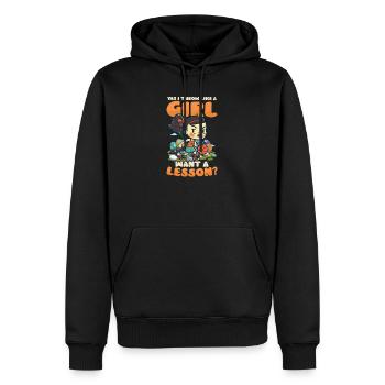 Basketball Osterwurf wie Mädchen Ostern - Männer Premium Bio Hoodie - Schwarz - Vorne - Nico (187cm)