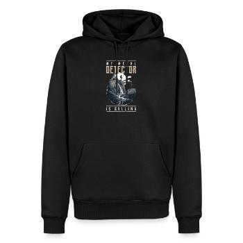 Détection de métaux Appels de mon détecteur - Sweat à capuche Premium bio Homme - noir - Devant - Nico (187cm)