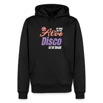 Solange Ich Lebe, Ist Disco Nicht Tot, Groovige - Männer Premium Bio Hoodie - Schwarz - Vorne - Nico (187cm)