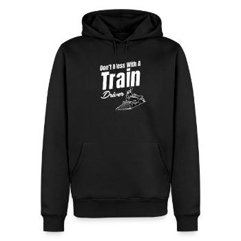 Ne jouez pas avec un - Sweat à capuche Premium bio Homme - noir - Devant - Nico (187cm)