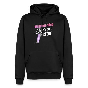 Wakeboard-mädchen Machen Es Besser Wellen - Männer Premium Bio Hoodie - Schwarz - Vorne - Nico (187cm)