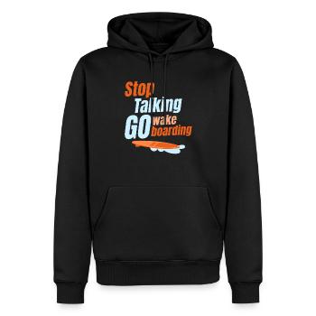 Hören Sie Auf Zu Reden, Gehen Sie Wakeboarden, - Männer Premium Bio Hoodie - Schwarz - Vorne - Nico (187cm)