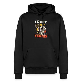 Tennisspieler kann kein Tennis haben - Männer Premium Bio Hoodie - Schwarz - Vorne - Nico (187cm)