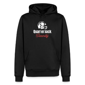 Quarterback Security Funny Football Lineman - Men’s Premium Organic Hoodie - black - Front - Nico (187cm)