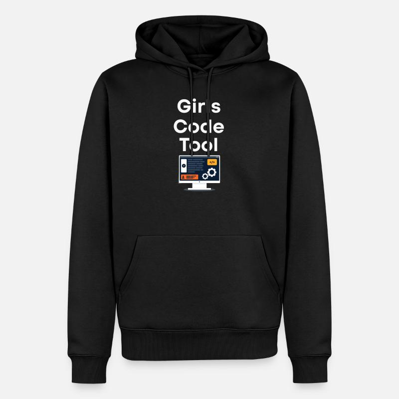 Girls program programmers too - Men’s Premium Organic Hoodie - black