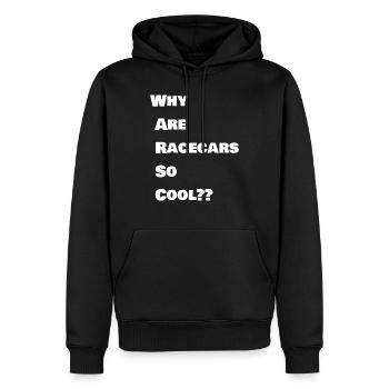 Why Are Racecars So Cool - Men’s Premium Organic Hoodie - black - Front - Nico (187cm)