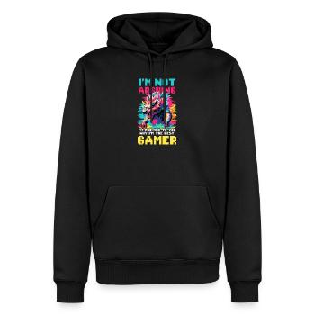 Je suis un joueur vidéo qui ne se dispute pas prouver pourquoi le mieux - Sweat à capuche Premium bio Homme - noir - Devant - Nico (187cm)