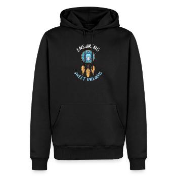 Une infirmière anesthésiste fait de beaux rêves - Sweat à capuche Premium bio Homme - noir - Devant - Nico (187cm)