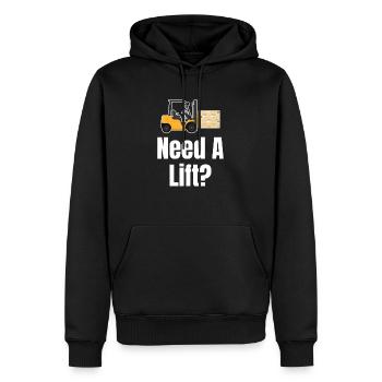Brauchen Sie Einen Aufzug? Lustiger - Männer Premium Bio Hoodie - Schwarz - Vorne - Nico (187cm)