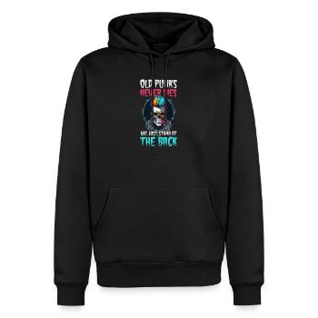 Rock Music Old Punks Stand At The Back - Men’s Premium Organic Hoodie - black - Front - Nico (187cm)