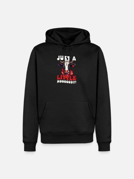 Cow Farmer Little Mooooody - Men’s Premium Organic Hoodie - black