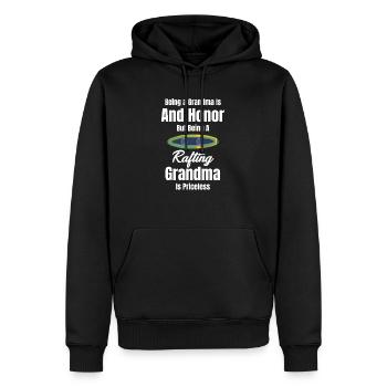 Being a grandma is an honor, rafting, canoeing, - Men’s Premium Organic Hoodie - black - Front - Nico (187cm)