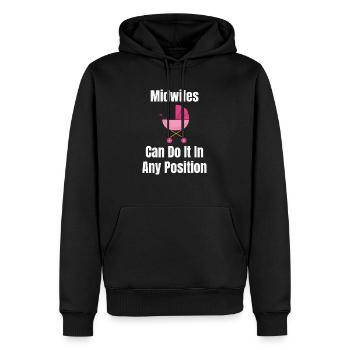 Hebammen Können Es In Jeder Position Tun - Männer Premium Bio Hoodie - Schwarz - Vorne - Nico (187cm)