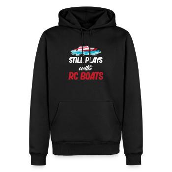 Toujours en train de jouer avec Rc Boats Captain Airboat - Sweat à capuche Premium bio Homme - noir - Devant - Nico (187cm)