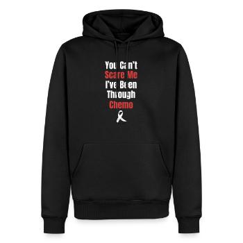 Du Kannst Mich Nicht Erschrecken, Ich Habe Einen - Männer Premium Bio Hoodie - Schwarz - Vorne - Nico (187cm)