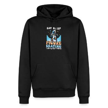 Eiskunstlauf Essen Schlaf Eiskunstlauf - Männer Premium Bio Hoodie - Schwarz - Vorne - Nico (187cm)