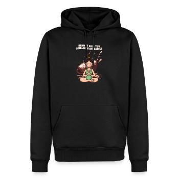 Instructeur de yoga Pliez-le comme si vous renversiez votre cercueil - Sweat à capuche Premium bio Homme - noir - Devant - Nico (187cm)