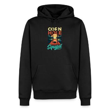 Cornhole Vintage Cornhole Squad - Männer Premium Bio Hoodie - Schwarz - Vorne - Nico (187cm)