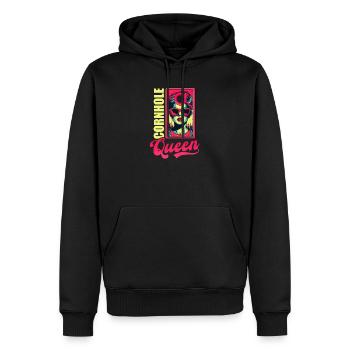 Cornhole Cornhole Königin - Männer Premium Bio Hoodie - Schwarz - Vorne - Nico (187cm)