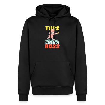 Cornhole Toss Like - Men’s Premium Organic Hoodie - black - Front - Nico (187cm)
