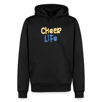 Backspot « Twist Up, Ready, 1.2 » Athlète Spotter - Sweat à capuche Premium bio Homme - noir - Devant - Nico (187cm)
