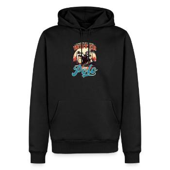 Water-polo Vintage Retro Sunset - Sweat à capuche Premium bio Homme - noir - Devant - Nico (187cm)