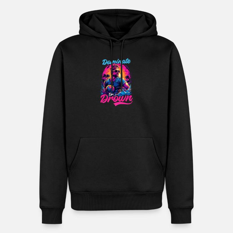 Wasserball dominieren oder ertrinken - Männer Premium Bio Hoodie - Schwarz