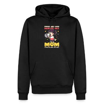 Basket-ball Maman Fière Bruyante Pourrait Être Silencieuse Mais Non - Sweat à capuche Premium bio Homme - noir - Devant - Nico (187cm)
