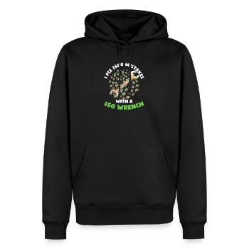 Automechaniker Ich behebe 500-Dollar-Fehler mit einem 50-Dollar-Schraubenschlüssel - Männer Premium Bio Hoodie - Schwarz - Vorne - Nico (187cm)