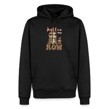 Crocheter un paresseux à une rangée - Sweat à capuche Premium bio Homme - noir - Devant - Nico (187cm)