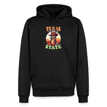 Texas-Liebhaber – besser als Ihr Staat - Männer Premium Bio Hoodie - Schwarz - Vorne - Nico (187cm)
