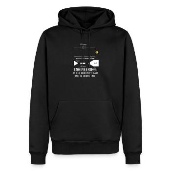 Elektrotechnik Murphys Gesetz Ohms Gesetz - Männer Premium Bio Hoodie - Schwarz - Vorne - Nico (187cm)