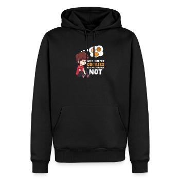 Cookie Lover courra pour les cookies mais de préférence N - Sweat à capuche Premium bio Homme - noir - Devant - Nico (187cm)