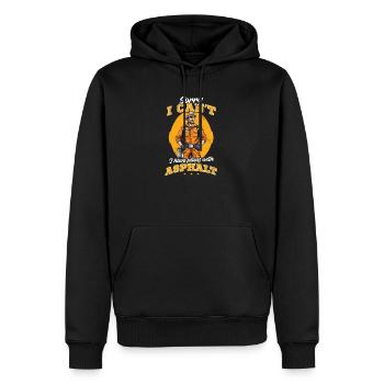Straßenarbeiter können mit Asphalt nichts vorhaben - Männer Premium Bio Hoodie - Schwarz - Vorne - Nico (187cm)