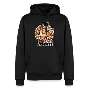 Katzen-Mama - Männer Premium Bio Hoodie - Schwarz - Vorne - Nico (187cm)