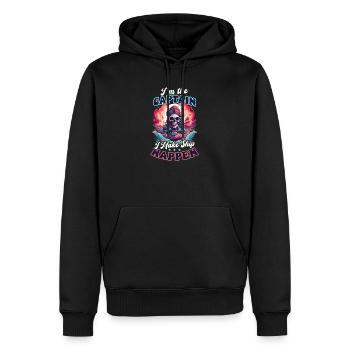 Navigation de plaisance Je suis le capitaine Make Ship Happen - Sweat à capuche Premium bio Homme - noir - Devant - Nico (187cm)