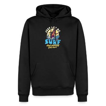 Surfer, lass mich surfen, niemand wird verletzt - Männer Premium Bio Hoodie - Schwarz - Vorne - Nico (187cm)