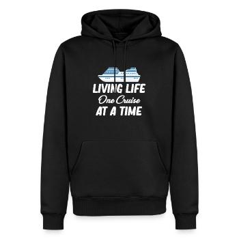 Das Leben Leben, Eine Kreuzfahrt Nach Der - Männer Premium Bio Hoodie - Schwarz - Vorne - Nico (187cm)