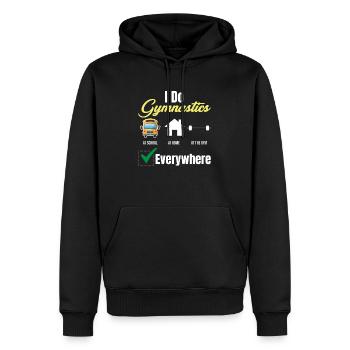 Ich Mache Überall Gymnastik Lustiger - Männer Premium Bio Hoodie - Schwarz - Vorne - Nico (187cm)