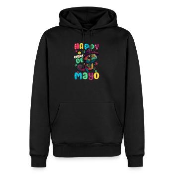 Cinco De Mayo Happy Cinco Mayo Caméléon - Sweat à capuche Premium bio Homme - noir - Devant - Nico (187cm)
