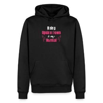 Auf Dem Kopf Zu Stehen Ist Mein Normaler Lustiger - Männer Premium Bio Hoodie - Schwarz - Vorne - Nico (187cm)