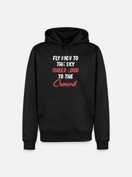 Flyv højt op i himlen, skyd højt mod - Herre Premium økologisk hoodie - sort